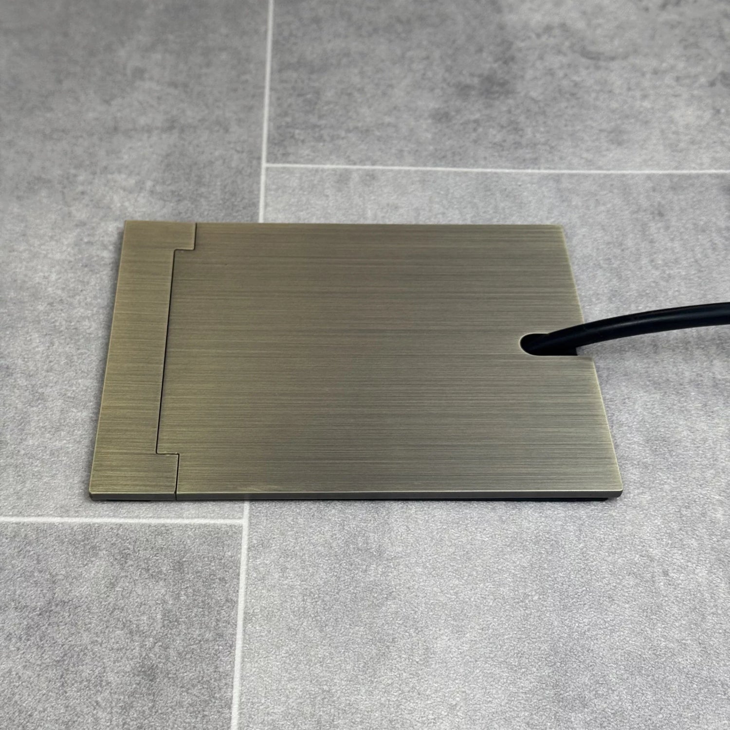 Recessed Antique Brass Floor Sockets