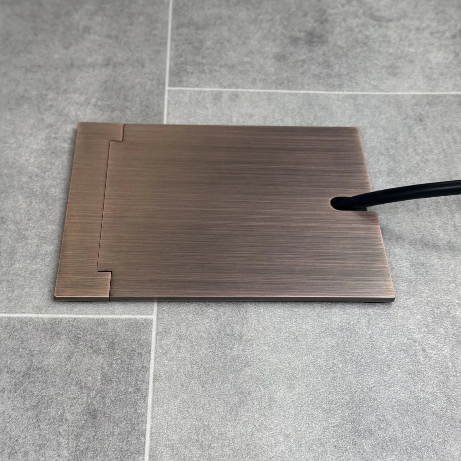 Recessed Antique Copper Floor Sockets