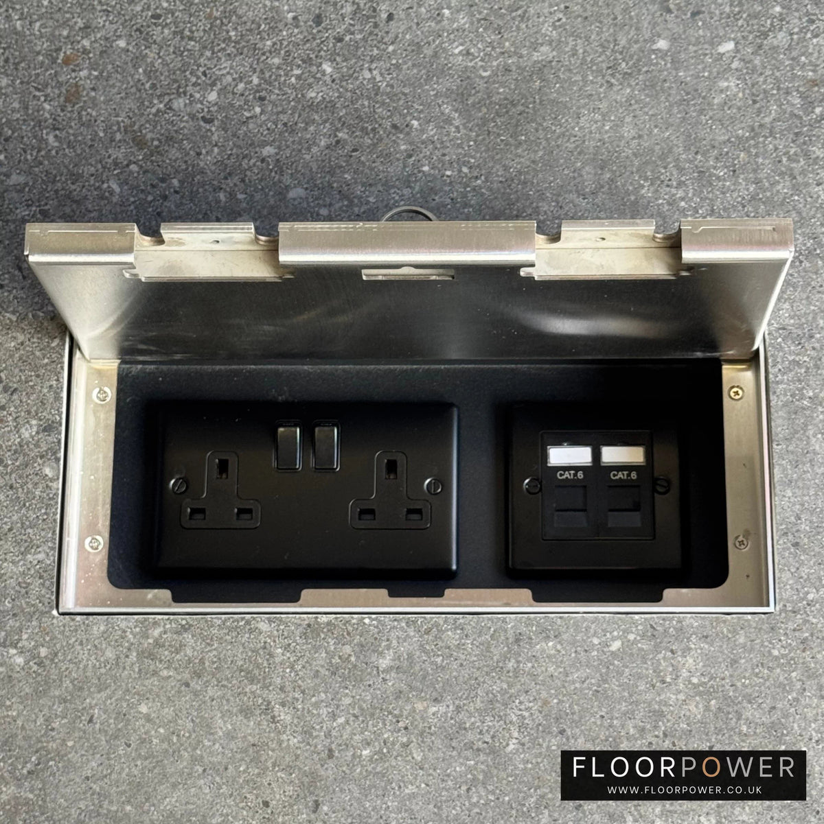 Floor Rj Socket Network RJ45 Cat6 Ethernet Flush Recessed Floor Sockets - Satin Stainl ...